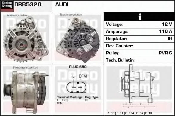 Remy DRB5320 Alternator DRB5320