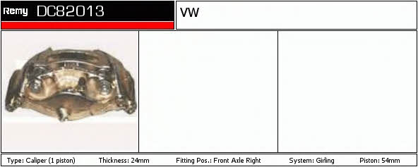 DC82013 Remy Brake caliper front right