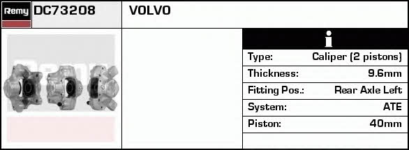 Remy DC73208 Brake caliper rear left DC73208