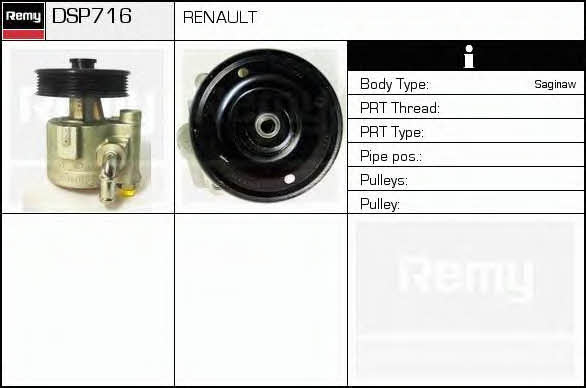 Remy DSP716 Hydraulic Pump, steering system DSP716