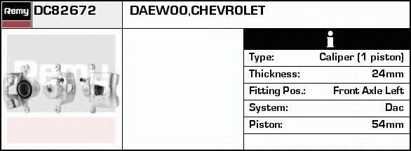 Remy DC82672 Brake caliper front left DC82672