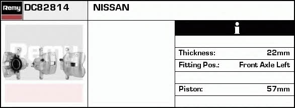Remy DC82814 Brake caliper front left DC82814