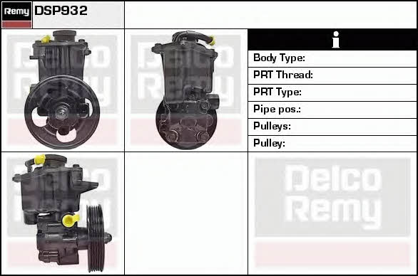 Remy DSP932 Hydraulic Pump, steering system DSP932