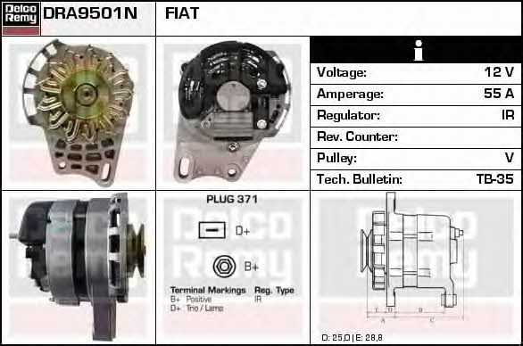 Alternator Remy DRA9501N