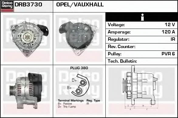 Remy DRB3730 Alternator DRB3730