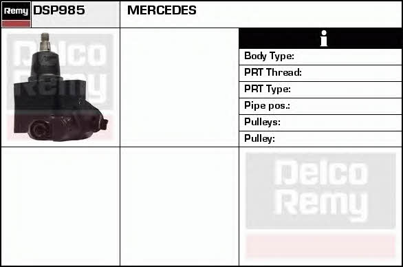 Remy DSP985 Hydraulic Pump, steering system DSP985