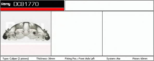 Remy DC81770 Brake caliper front left DC81770