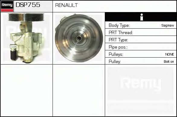 Remy DSP755 Hydraulic Pump, steering system DSP755