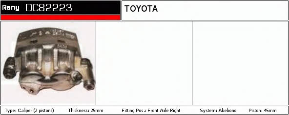 Remy DC82223 Brake caliper front right DC82223
