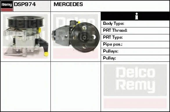 Remy DSP974 Hydraulic Pump, steering system DSP974