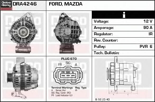 Remy DRA4246 Alternator DRA4246