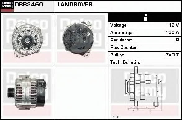 Remy DRB2460 Alternator DRB2460