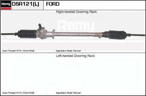 Remy DSR121L Steering rack without power steering DSR121L