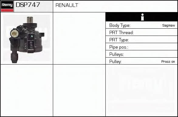 Remy DSP747 Hydraulic Pump, steering system DSP747
