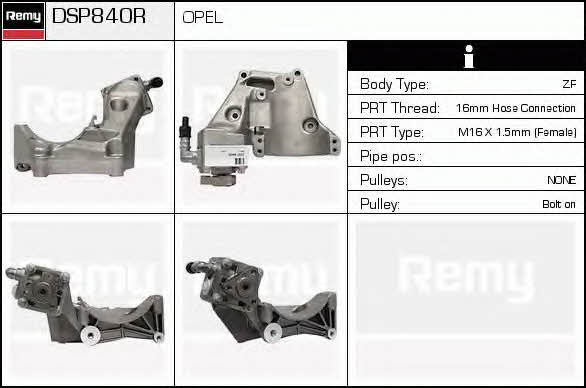 Remy DSP840R Hydraulic Pump, steering system DSP840R