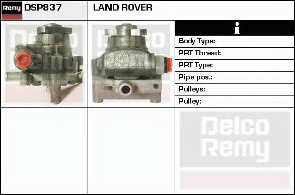 Remy DSP837 Hydraulic Pump, steering system DSP837