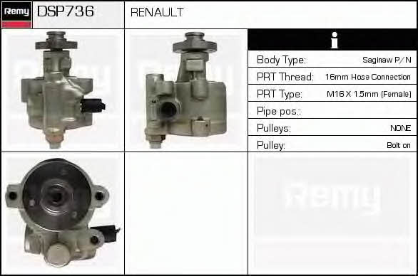 Remy DSP736 Hydraulic Pump, steering system DSP736