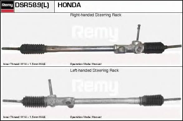 Remy DSR589L Steering rack without power steering DSR589L