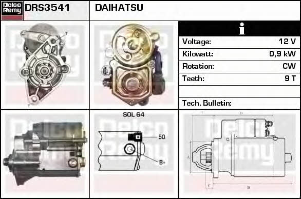 Remy DRS3541 Starter DRS3541