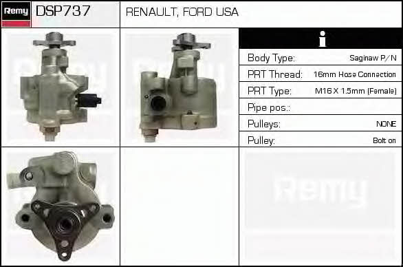 Remy DSP737 Hydraulic Pump, steering system DSP737
