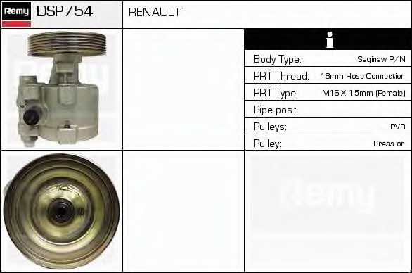 Remy DSP754 Hydraulic Pump, steering system DSP754