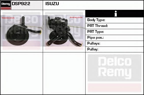 Remy DSP922 Hydraulic Pump, steering system DSP922