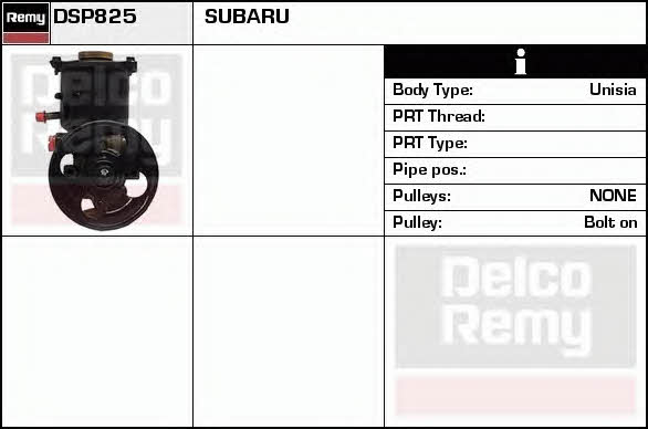 Remy DSP825 Hydraulic Pump, steering system DSP825