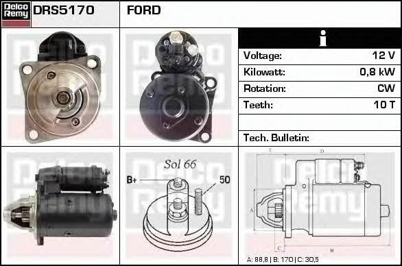 Remy DRS5170 Starter DRS5170