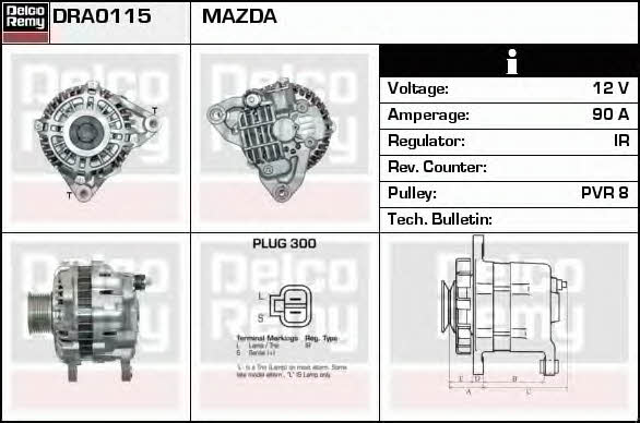 Remy DRA0115 Alternator DRA0115