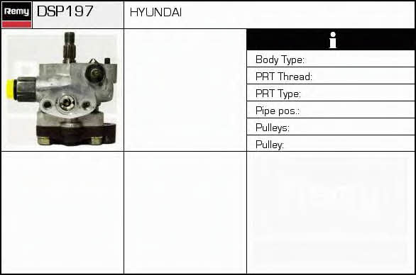 Remy DSP197 Hydraulic Pump, steering system DSP197
