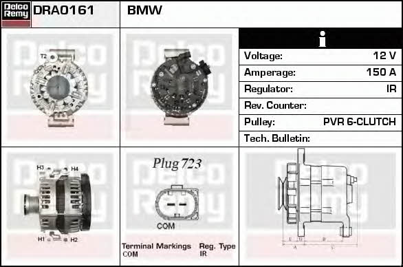 Remy DRA0161 Alternator DRA0161