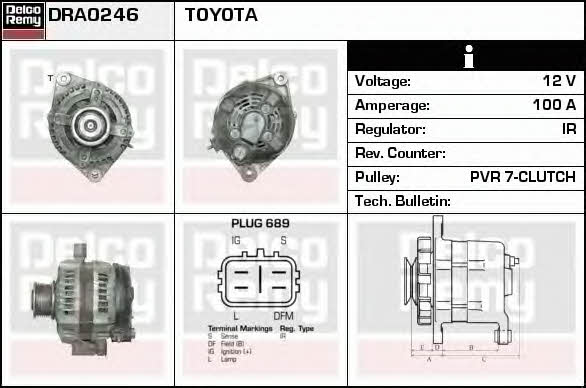 Remy DRA0246 Alternator DRA0246