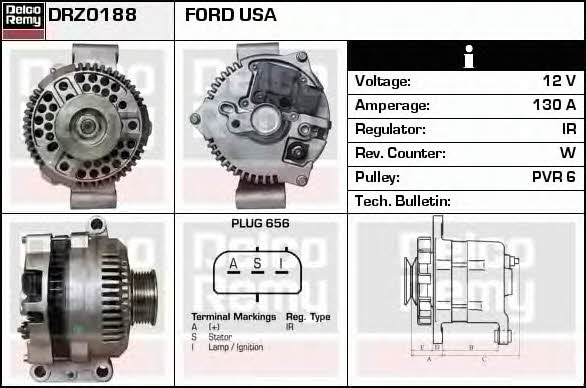 Remy DRZ0188 Alternator DRZ0188