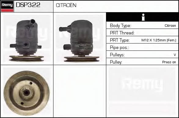 Remy DSP322 Hydraulic Pump, steering system DSP322