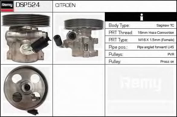 Remy DSP524 Hydraulic Pump, steering system DSP524