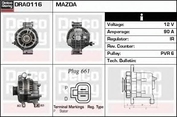 Remy DRA0116 Alternator DRA0116