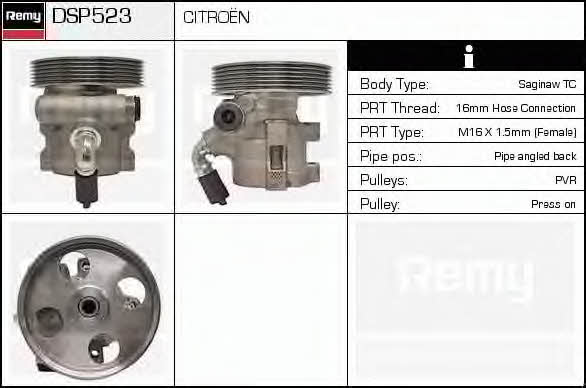 Remy DSP523 Hydraulic Pump, steering system DSP523