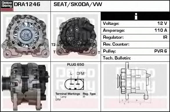 Remy DRA1246 Alternator DRA1246