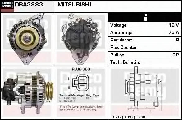 Remy DRA3883 Alternator DRA3883