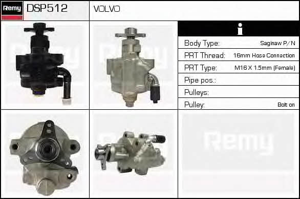 Remy DSP512 Hydraulic Pump, steering system DSP512