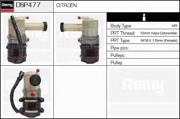 Remy DSP477 Hydraulic Pump, steering system DSP477