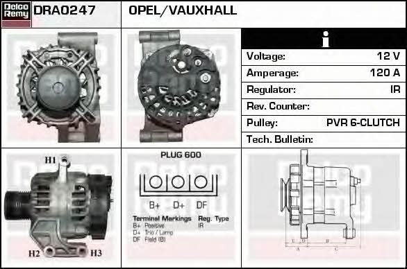 Remy DRA0247 Alternator DRA0247