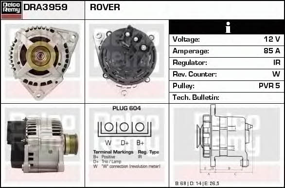 Remy DRA3959 Alternator DRA3959