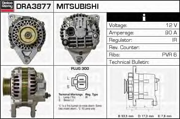 Remy DRA3877 Alternator DRA3877