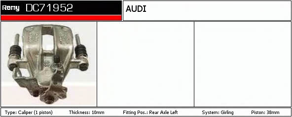 Remy DC71952 Brake caliper rear left DC71952