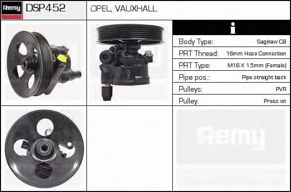 Remy DSP452 Hydraulic Pump, steering system DSP452