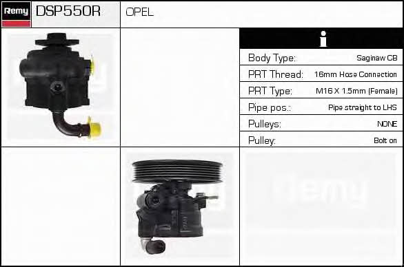 Remy DSP550R Hydraulic Pump, steering system DSP550R