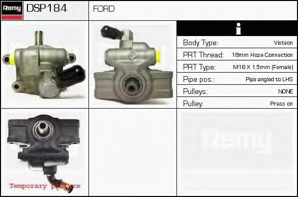 Remy DSP184 Hydraulic Pump, steering system DSP184