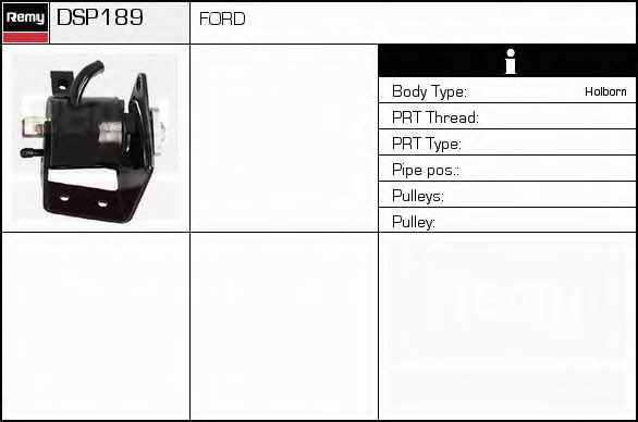 Remy DSP189 Hydraulic Pump, steering system DSP189
