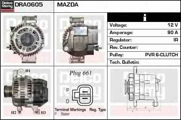 Remy DRA0605 Alternator DRA0605